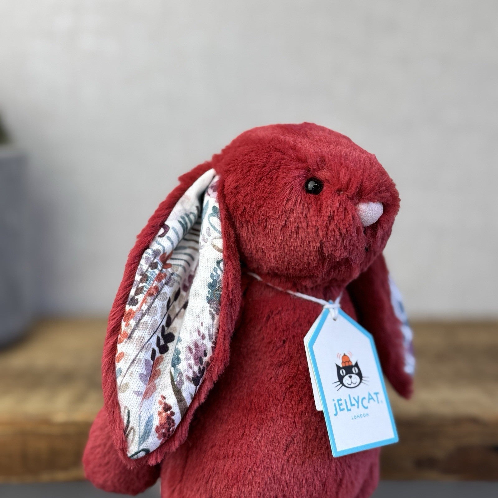 Jellycat Little Bashful Redcurrant Bunny Custom - Blossom Bunny Red Small NWT 8"