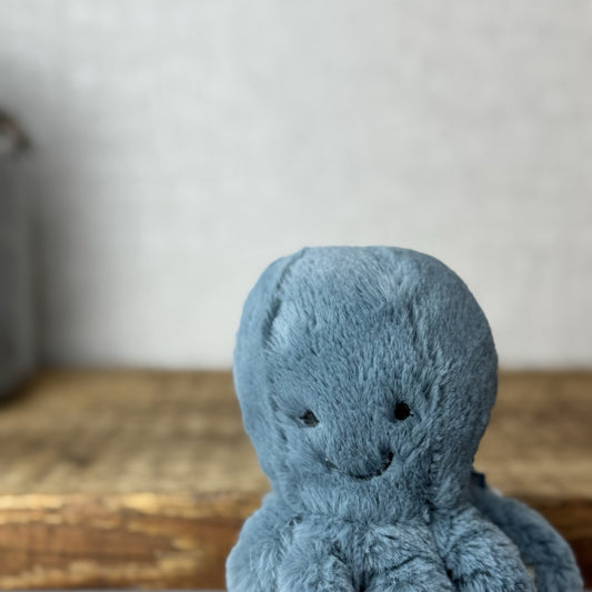 Jellycat Baby Storm Octopus - Tiny Blue Octopus Plush Beanie Retired Mini 5” NWT