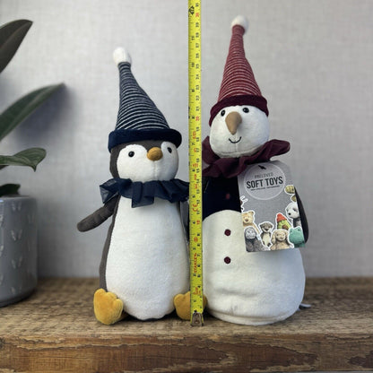 Jellycat Yule Penguin - Scandi Christmas Beanie Plush Toy Retired Medium 11"