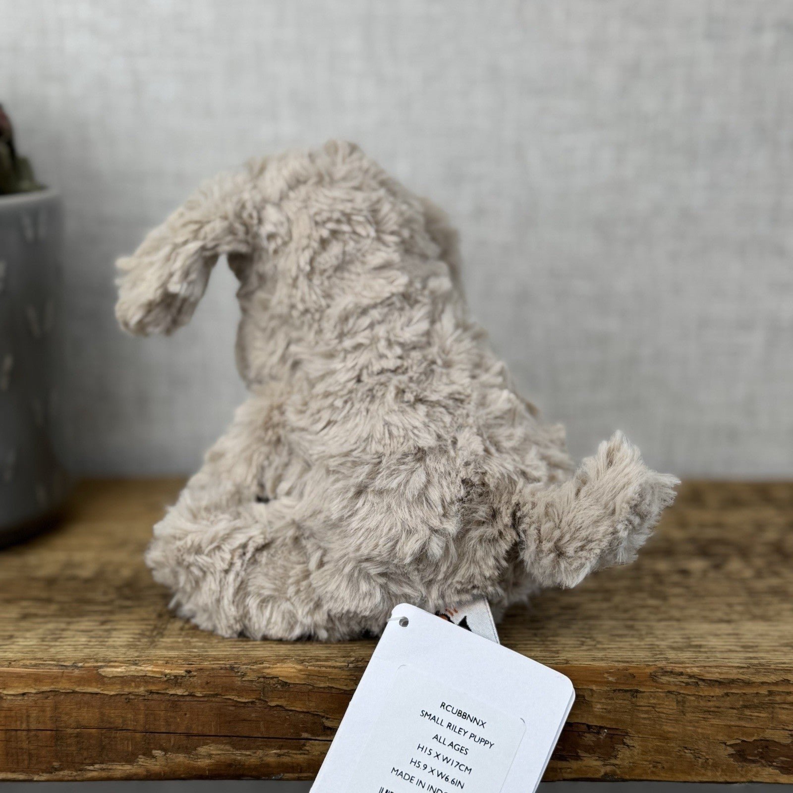 Jellycat Small Riley Fuddlewuddle Pup - New Grey White Company Exclusive 6”