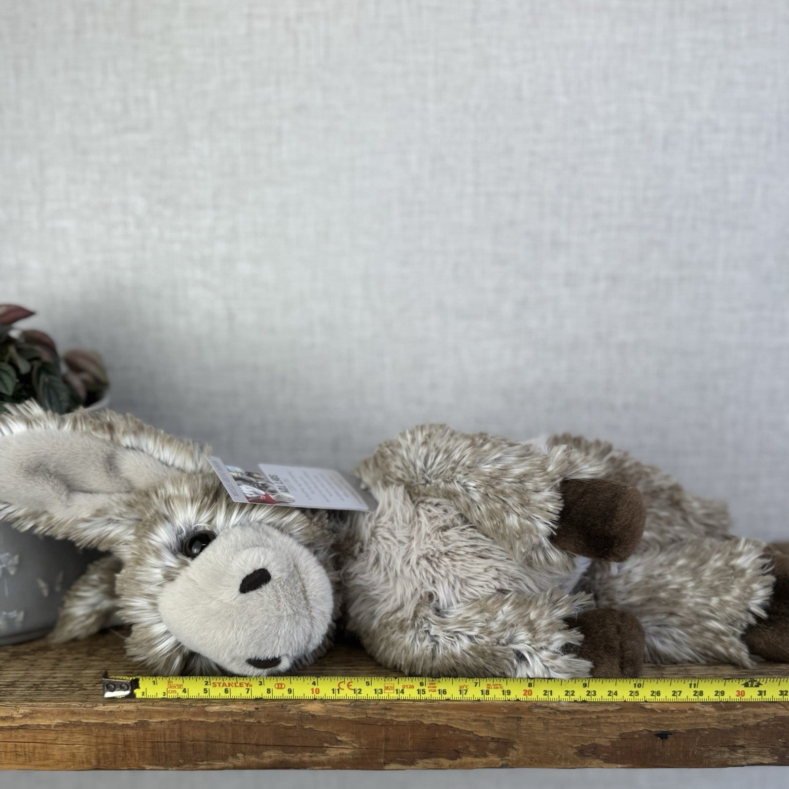 Wrendale Designs - Gentle Jack Beanie Donkey Grey Mix Plush Hannah Dale Soft Toy