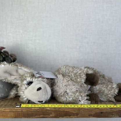 Wrendale Designs - Gentle Jack Beanie Donkey Grey Mix Plush Hannah Dale Soft Toy