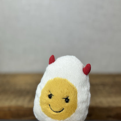 Jellycat Amuseable Devil Egg - Devilled Egg Retired Food Soft Beanie Mini 5"