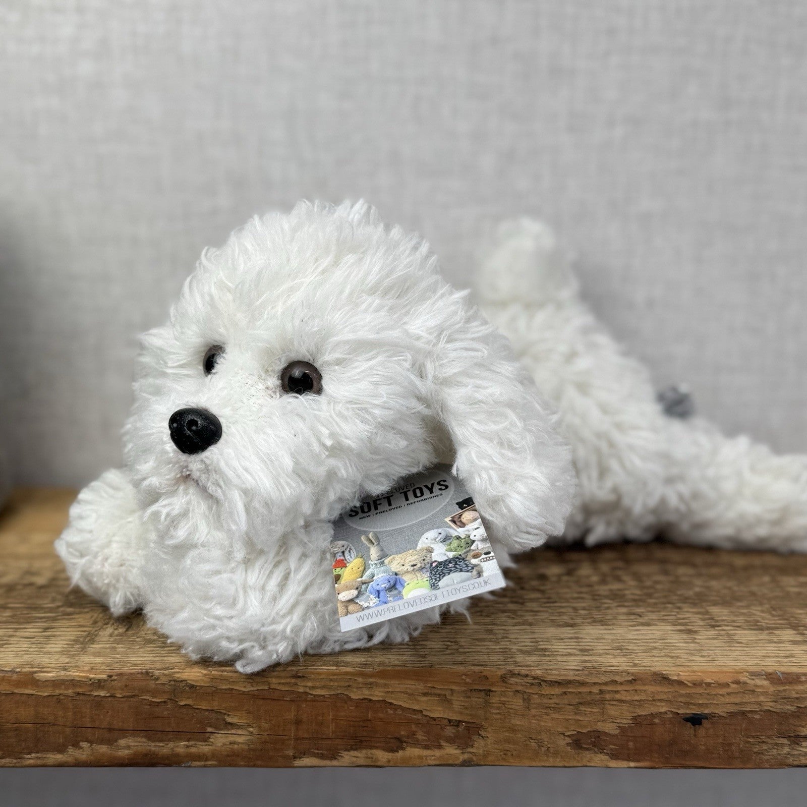 Russ Misty Bichon Frise - White Scruffy Fluffy Soft Toy Dog Plush White 13”