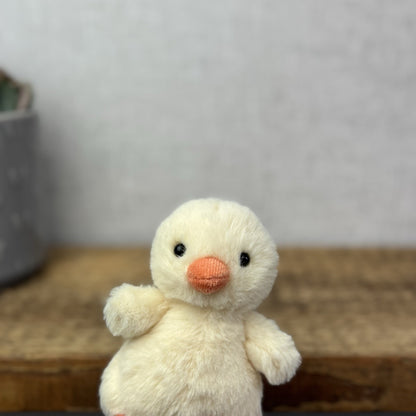 Jellycat Fluffy Chick - Tiny Yellow Fluffy Chick Bird Soft Toy Retired 4” (#2)