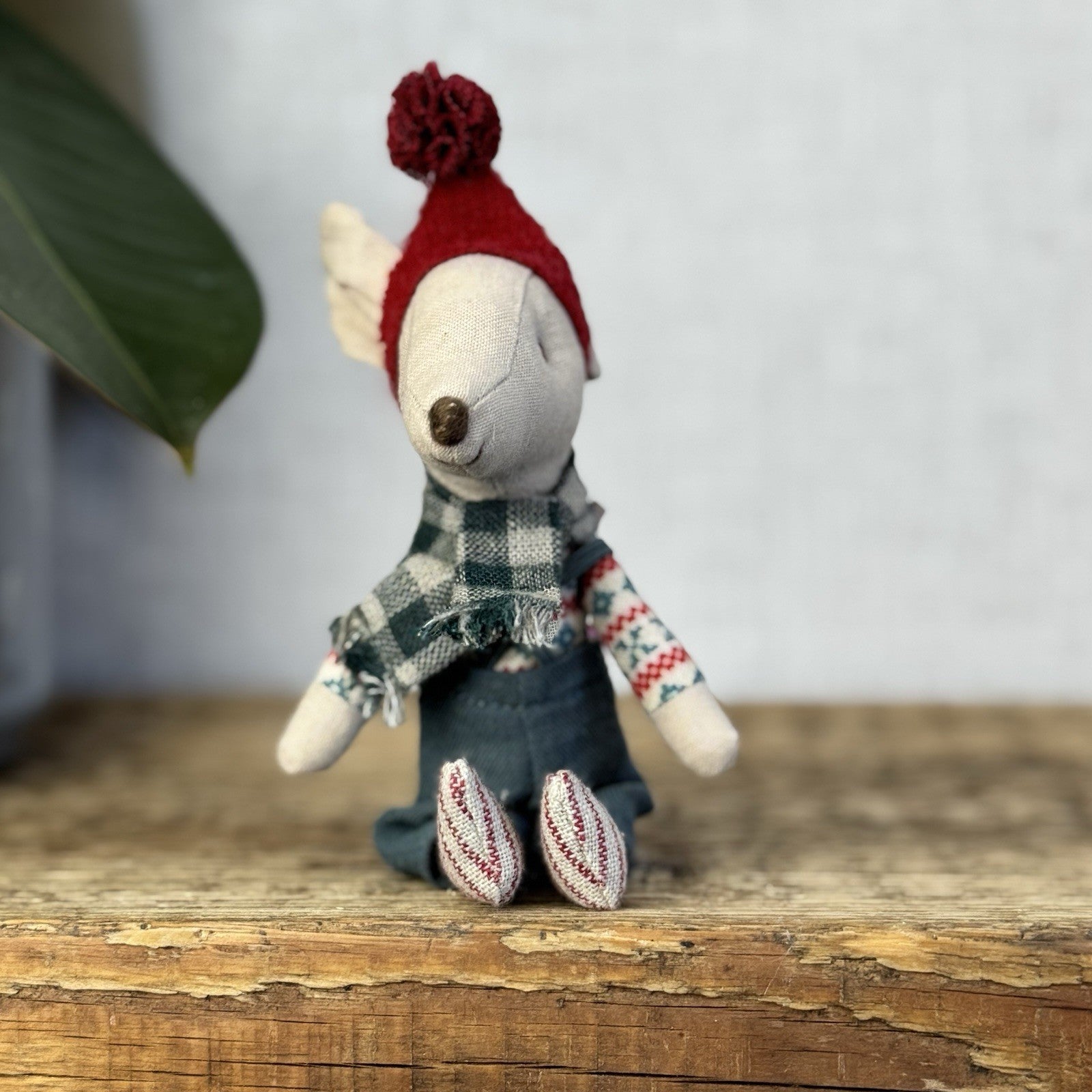 Maileg Big Brother Christmas Mouse - Mouse In Scarf And Red Hat Maileg World