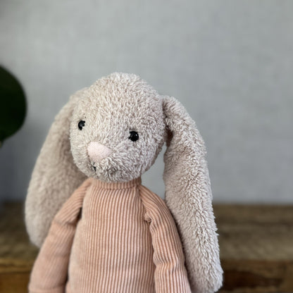 Jellycat Jumble Bunny - Cute Rabbit Plush In Pink Jumper Retired Rare Beanie 12”