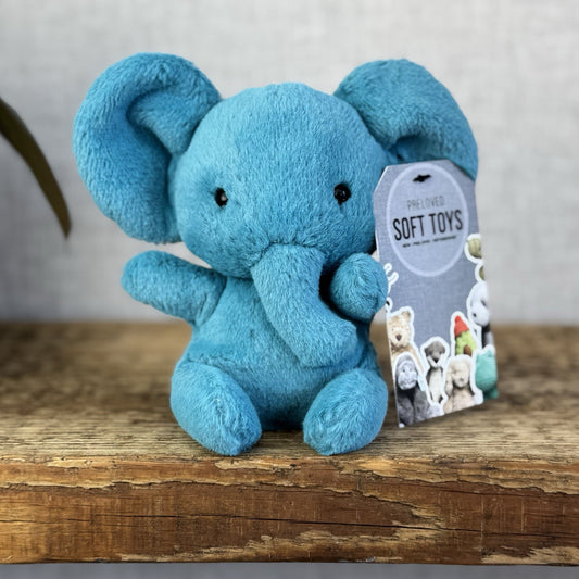 Jellycat Sweetsicle Elephant - Tiny Blue Elephant Beanie - New Without Tags 5"
