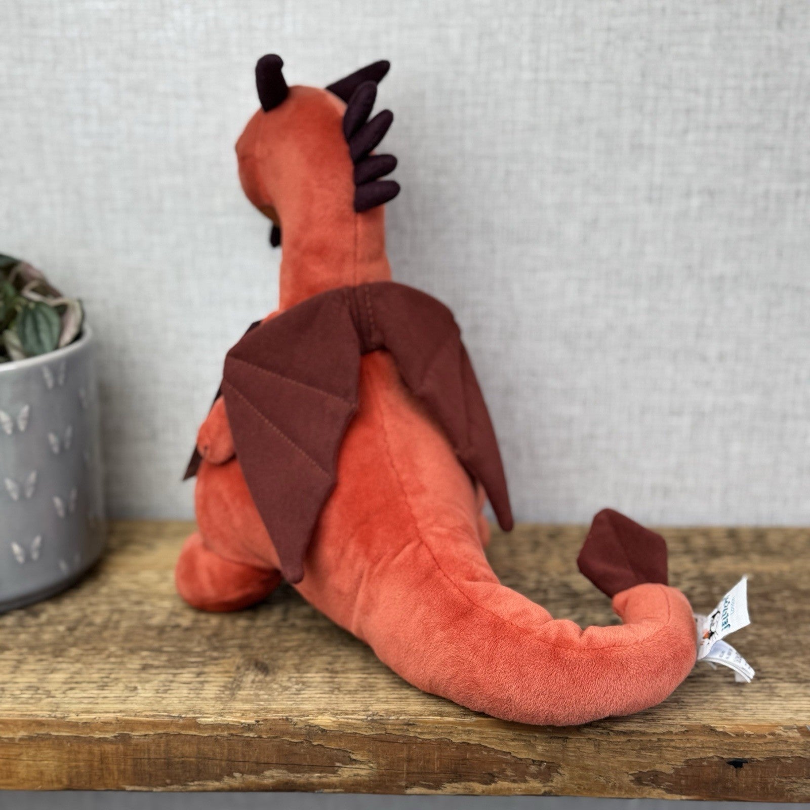 Jellycat Paprika Dragon - Red Retired Jellycat Dragon Soft Toy Plush Beanie 12"