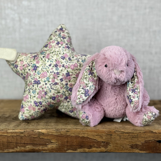 Jellycat Blossom Bunny Musical Pull - Lullaby Mobile Baby Music - Tulip Pink Toy