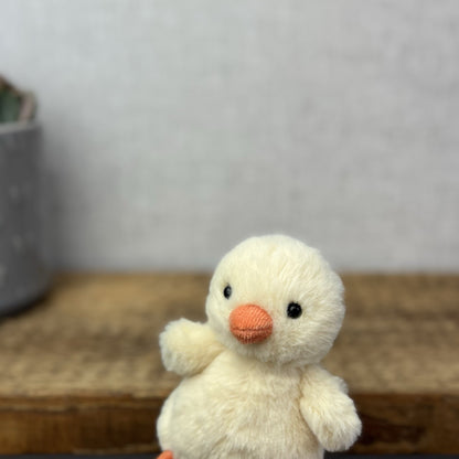 Jellycat Fluffy Chick - Tiny Yellow Fluffy Chick Bird Soft Toy Retired 4” (#2)