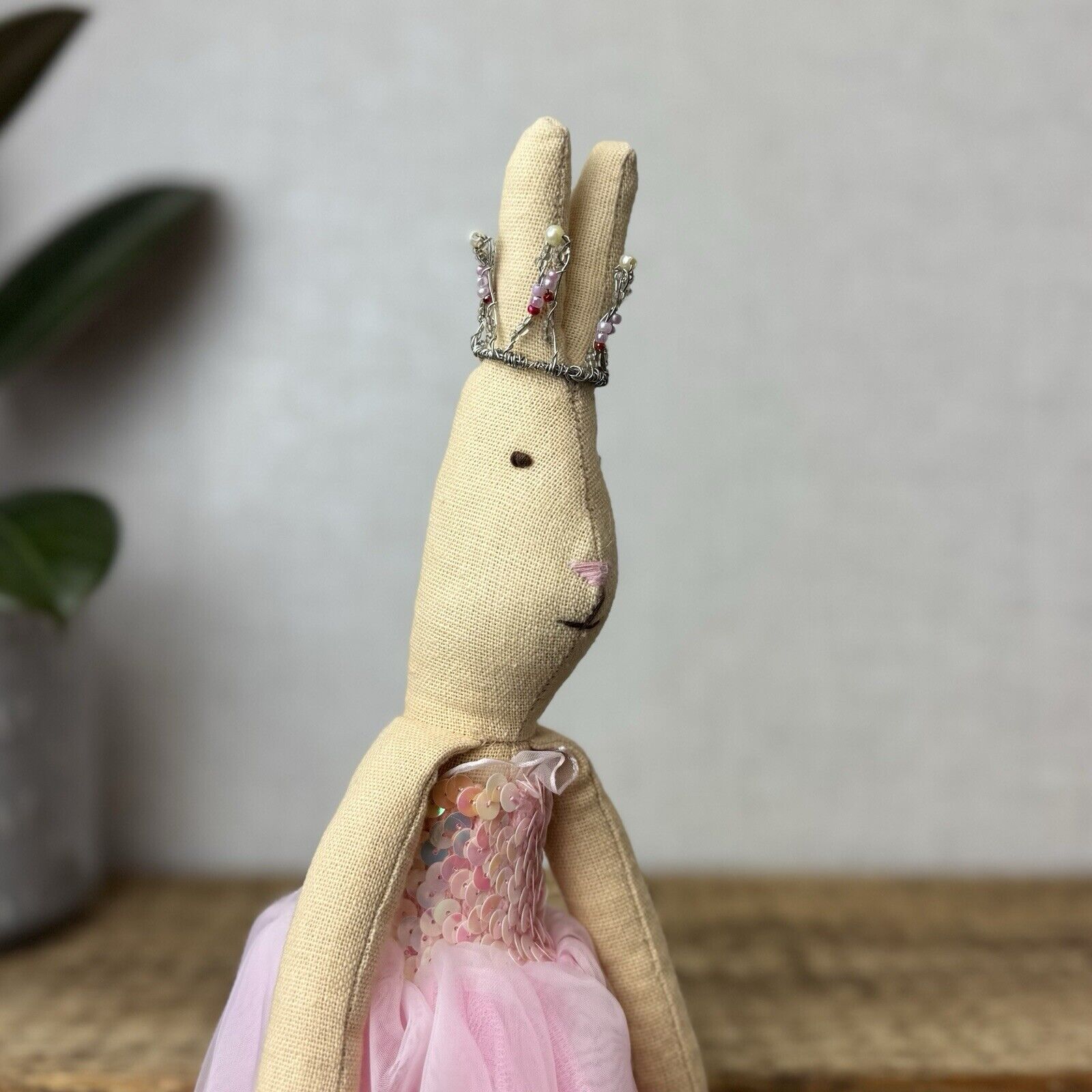 Maileg Medium Bunny Princess - Crown, Dress, Bloomers & Gold Shoes - Early 2012