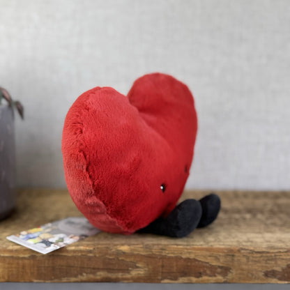 Jellycat Amuseable Red Heart - Larger Heart Beanie Plush Valentine 8"