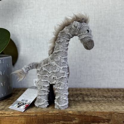 Jellycat Little Joey Giraffe - Small Grey Standing Giraffe Beanie Plush NWOT 8"