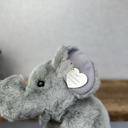 TY Classic Beanie Buddies Spout - Grey Beanbag Plush Elephant Grey 1997