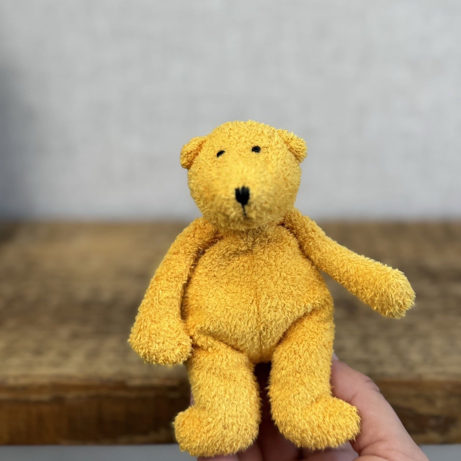 Jellycat Baby Bunglie Bear - Tiny Vintage Beanbag Bear Rare, Retired 5"