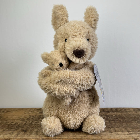 Jellycat Huddles Kangeroo - Kangeroo With Baby Soft Toy NWOT 12"