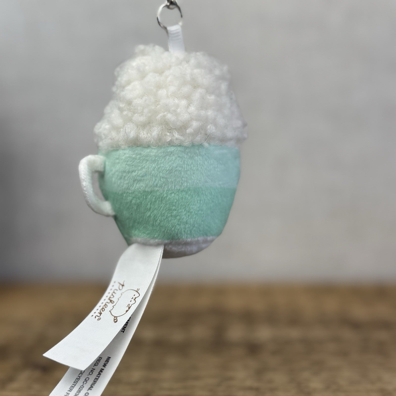 Gund Pusheen Cat Keyring - Stormy Latte Matcha Keyring Cafte Cat NWOT 