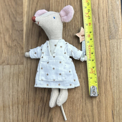 Maileg Tooth Fairy Mouse - Retired 2015 Winter - White Star Fiary 16-3789-00