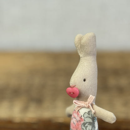 Maileg MY Baby Rabbit 2016 - Retired Baby Bunny With Button Dummy Miniature Pink