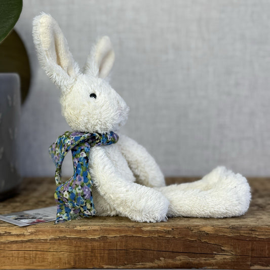 Jellycat Chi Chi Bunny Cream - Small Rabbit With Scarf Beanie Retired Rare 10”