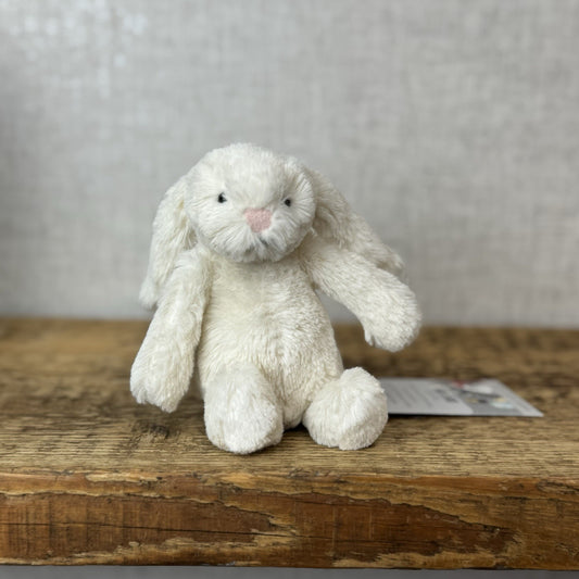 Jellycat Tiny Baby Bashful Cream Bunny - Miniature Plush Bunny Soft Toy 5”