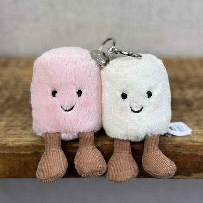 Jellycat Amuseable Pair Of Marshmallows Bag charm Keyring BNWT