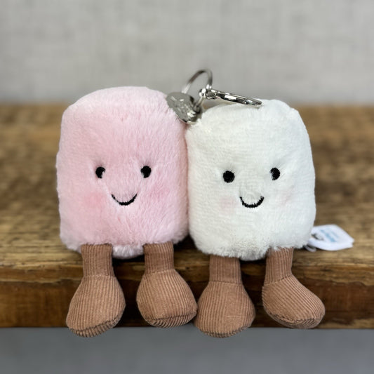 Jellycat Amuseable Pair Of Marshmallows Bag charm Keyring BNWT