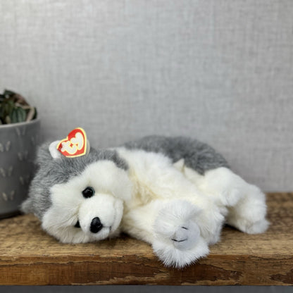 TY Dakota Husky Dog Classic Beanie Babies Soft Toy Pristine New With Tags 10"