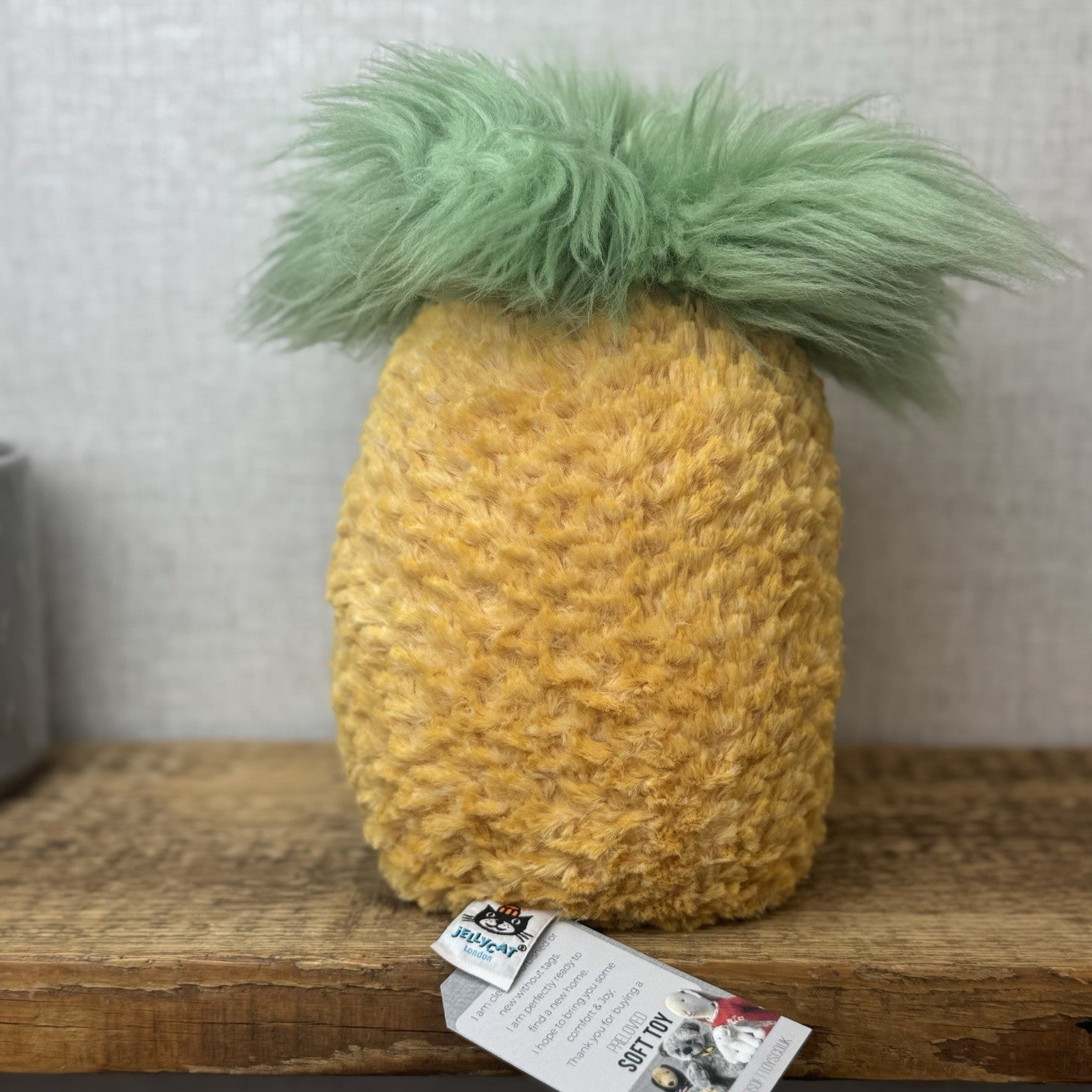 Jellyc Amuseable Pineapple - Medium Pineapple Beanie Plush Fluffy 12"