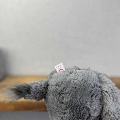 TY Ella Elephant Grey 2017 Soft Grey Plush - Medium Beanie Elephant Cute NWOT