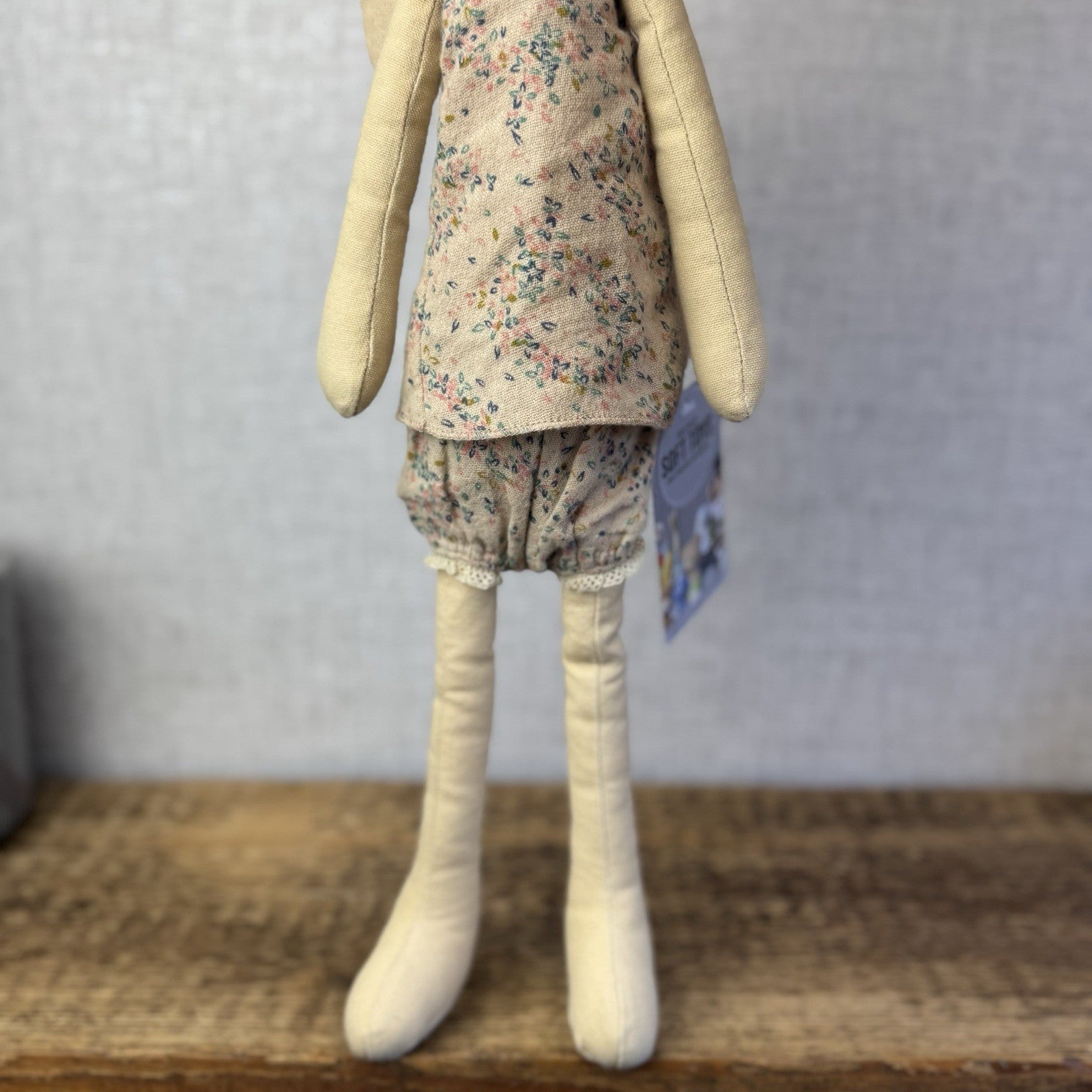 Maileg Medium Bunny 2016 - ID 16-3200-00 - Floral Set Rabbit Retired - 18”/51cm