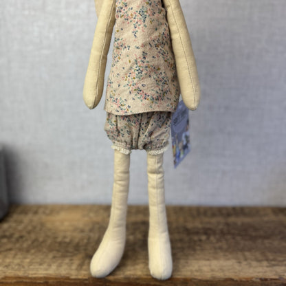 Maileg Medium Bunny 2016 - ID 16-3200-00 - Floral Set Rabbit Retired - 18”/51cm