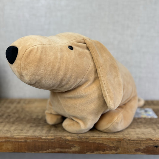 Jellycat Large Mellow Mallow Dog - Beige/Sand Squishy Dog Soft Beanie Toy 12"