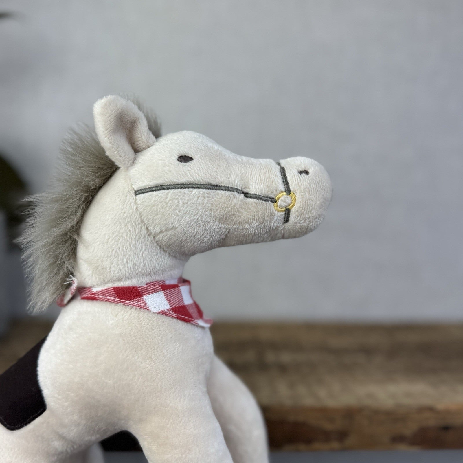 The Little White Company Horse Soft Toy - The Wild West Horse Pony Plush 12”