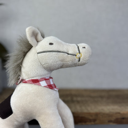 The Little White Company Horse Soft Toy - The Wild West Horse Pony Plush 12”