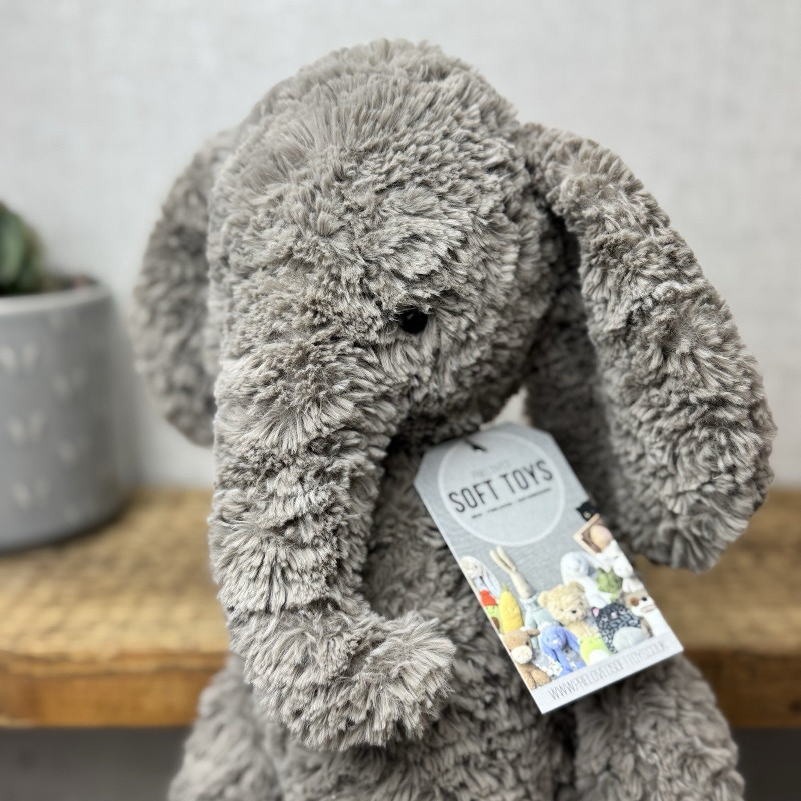 Jellycat Medium Mumble Elephant - Medium Dark Grey Jellycat Elephant 14"