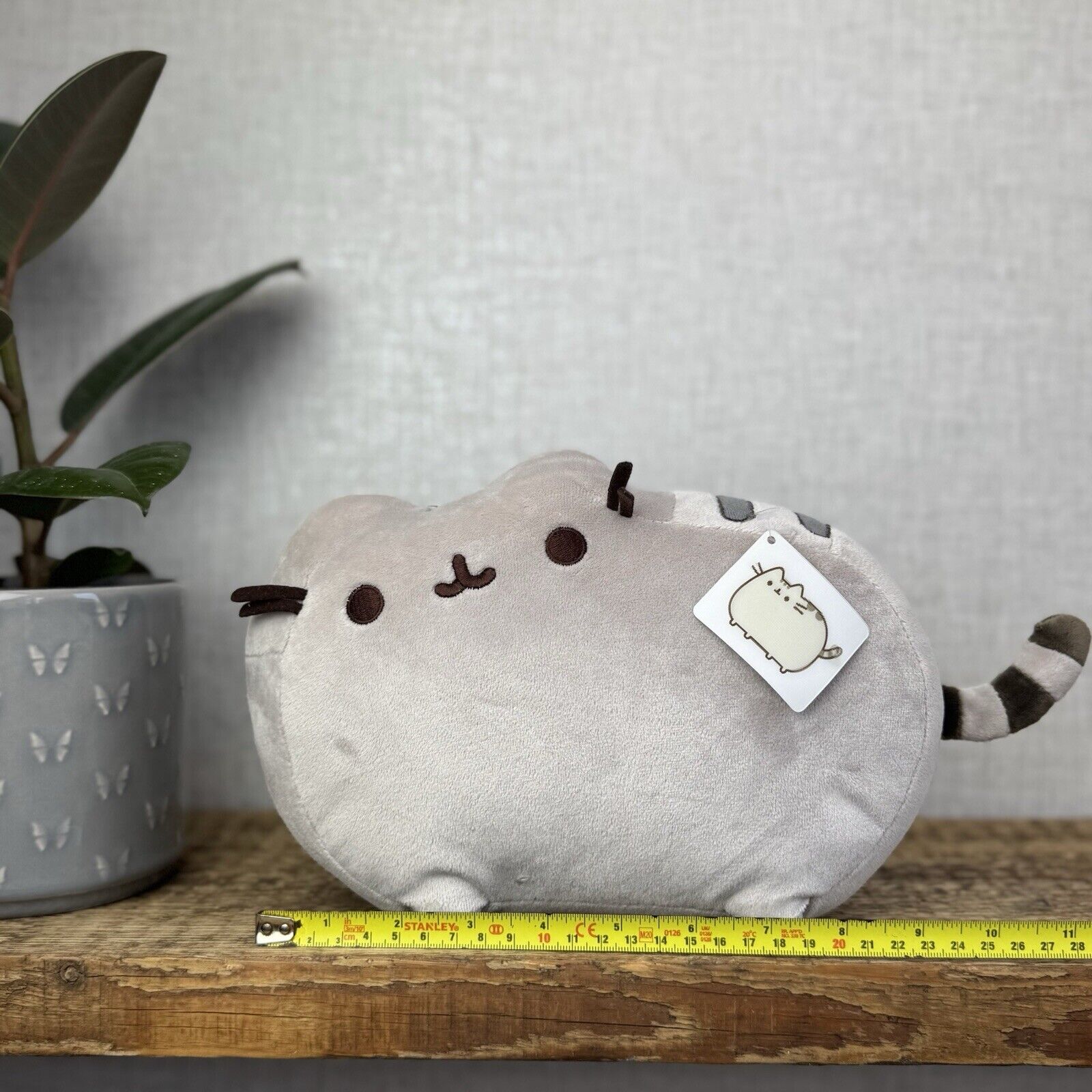 Pusheen Classic Cat Medium With Tags - Gund Grey Cat Soft Plush Toy 12"