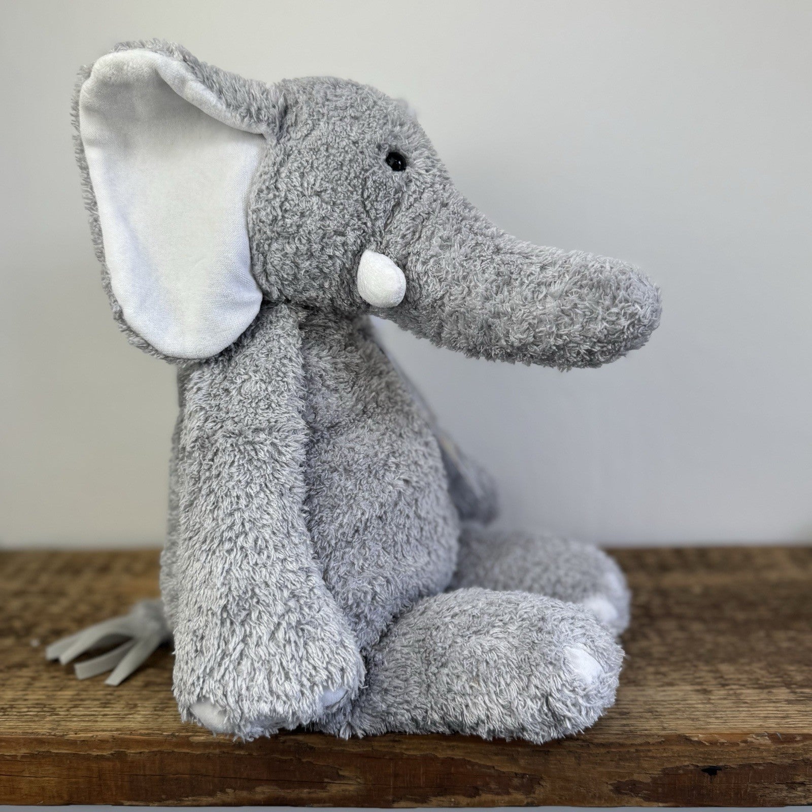 The Little White Company Elephant (Jellycat Collab) Bunglie Style Soft Toy 14"