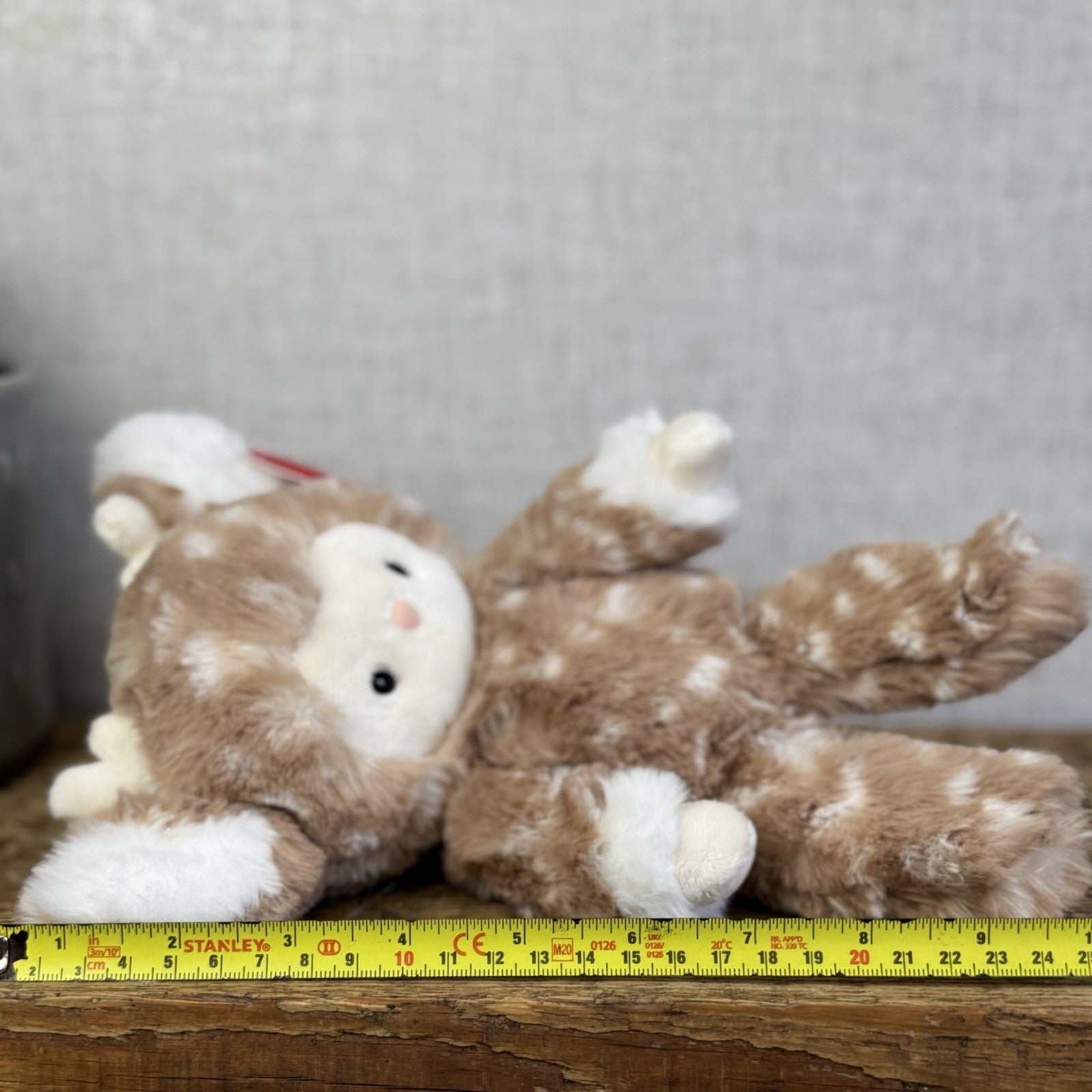 Keel Toys Snugglebies Soft Toy Deer Plush Beanie - Small Cute Winter Plush Tags
