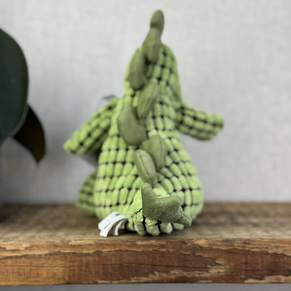 Jellycat Small Cordy Roy Dino - Small Green Corduroy Doppy Dino Beanie Plush 8"