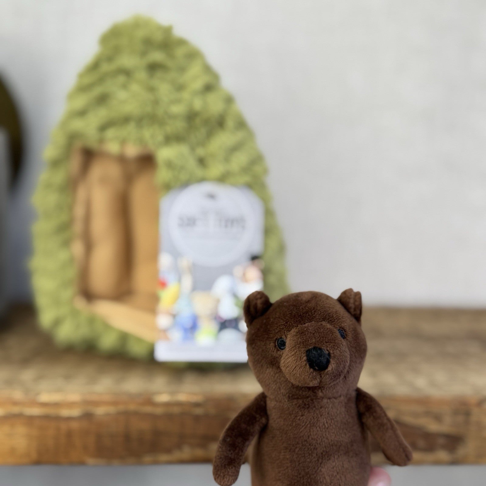 Jellycat Forest Fauna Bear - Tiny Pocket Pal Bear With Tree House Cute Plush 8"