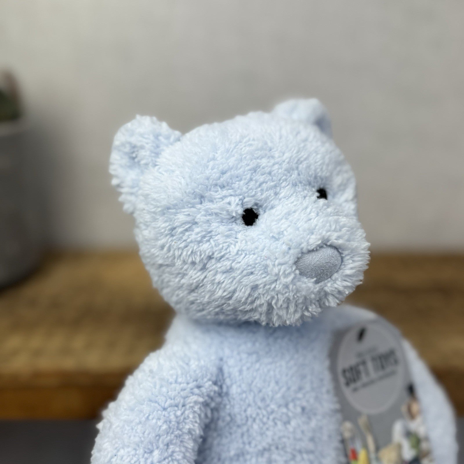 Jellycat Blue Bebe Bear - Little Jellycat Soft Fleecy Blue Baby Bear Plush Rare