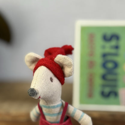 Maileg Little Brother Christmas Mouse 2012 Retired Little Mouse Louis Matchbox