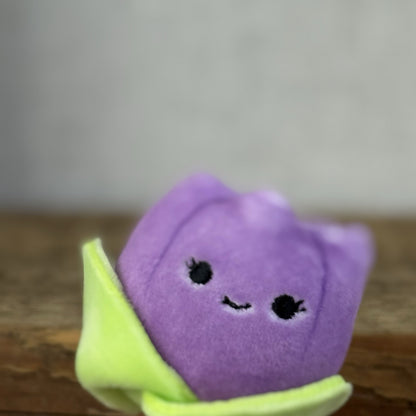Squishmallow Squishville - Mini Flower Soft Toy Squish Jackie Purple Tulip 2"
