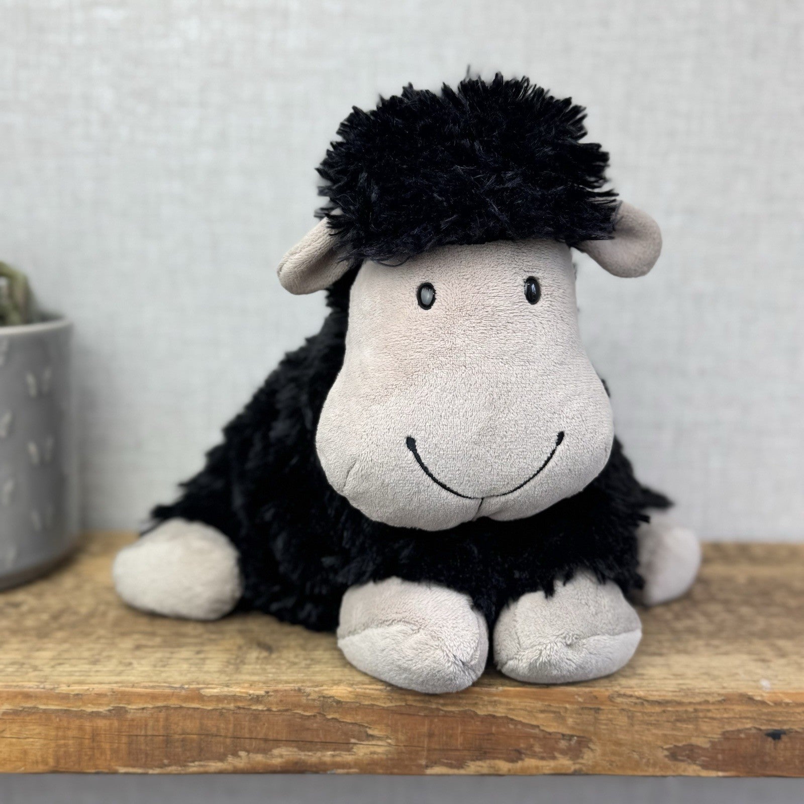 Jellycat Medium Black Truffles Sheep - Floppy Lamp Pillow Beanie Retired 14” NWT