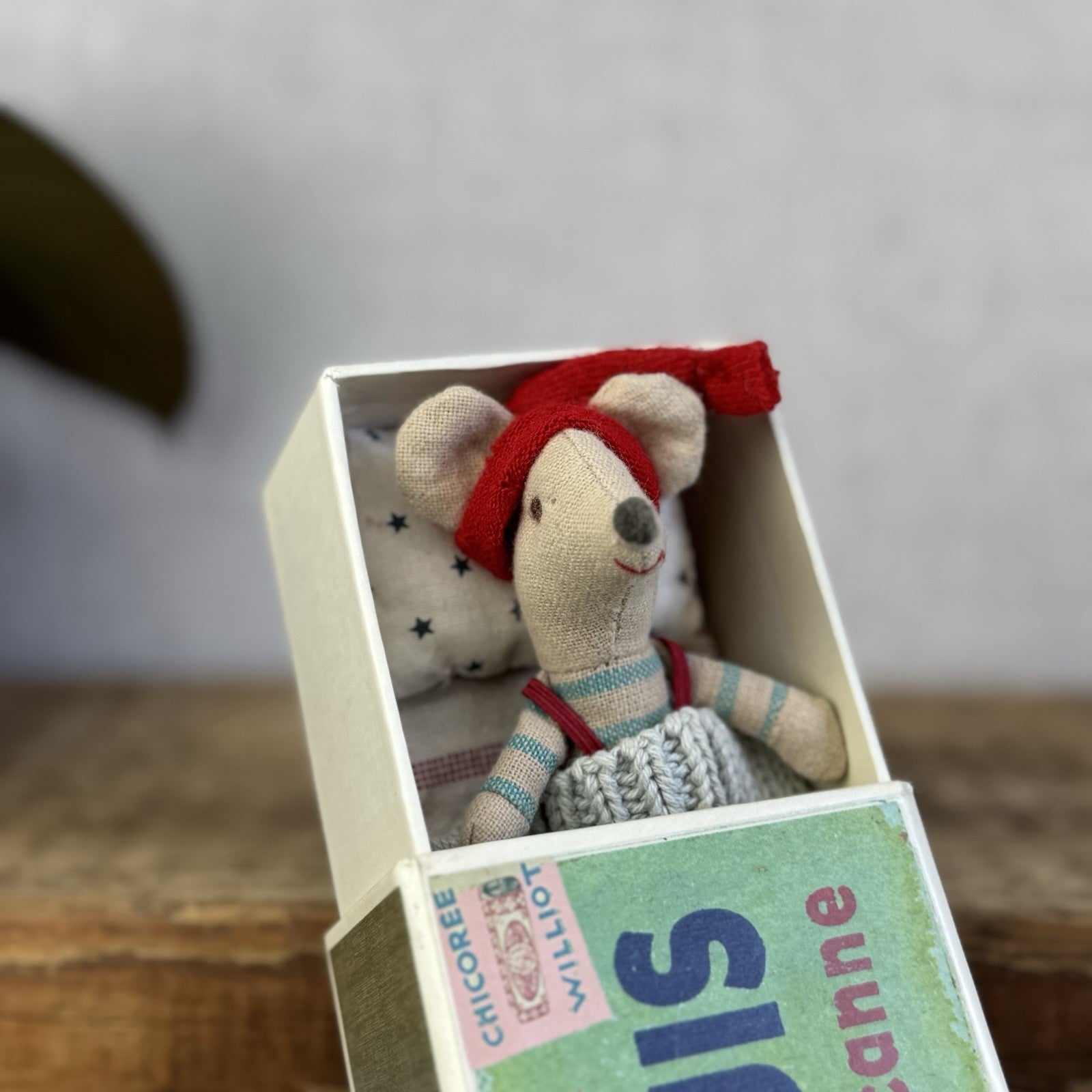 Maileg Little Brother Christmas Mouse 2012 Retired Little Mouse Louis Matchbox