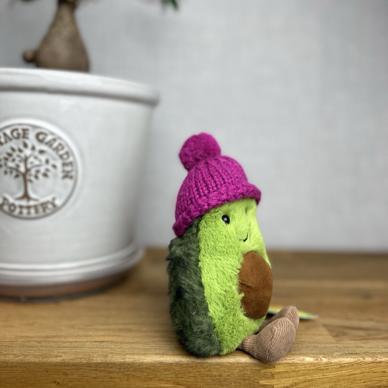 Jellycat Amuseable Cozi Avocado With Hat Plush Soft Toy - Fuschia New With Tags