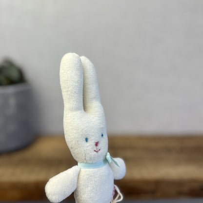 Maileg Baby Bunny Rattle - New With Tags Retired Soft Toy Rare 6"