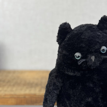 Jellycat Medium Amore Black Cat - Big Black Grumpy Cat Beanie Retired NWOT 12"